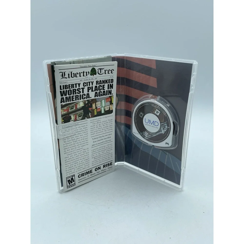 Grand Theft Auto: Liberty City Stories Sony PSP 2005 Complete w/Map & Manual